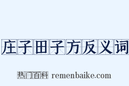 庄子田子方反义词是什么意思的图片
